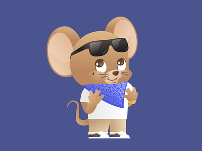 Year of the Rat 2020: The Crip Featuring. Jerry cartoon character illustration vector