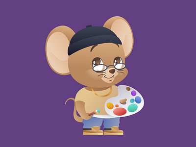 Year of the Rat 2020: The Artist Featuring. Jerry cartoon character illustration vector