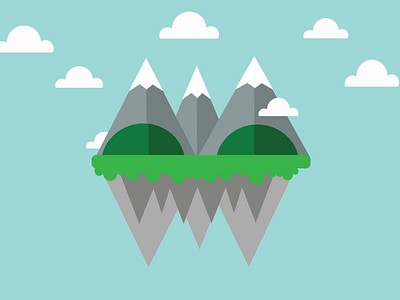 Mountains With Cloud cloud flat design geometric design illustration art mountain vector