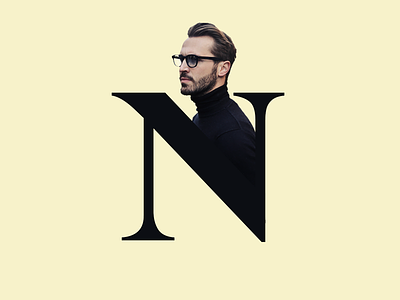 Letter N typography design flat design icon illustration art logo typogaphy typografi vector