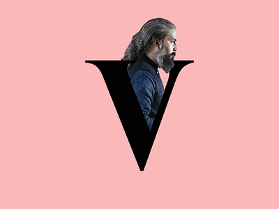 Letter V typography