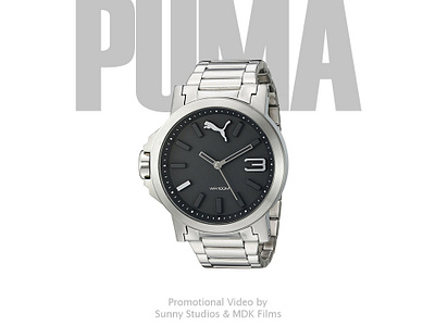 PUMA Watch Youtube Thumbnail branding design flat design logo puma typogaphy ui ux watches