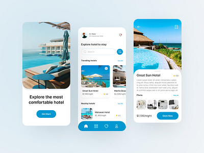 Hotel Booking - Mobile App figma resort ui