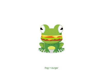 Frog + Burger branding design design illustration illustrator logo logo design