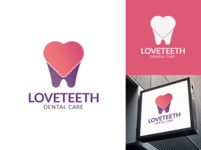 Loveteeth Dental Care brand design brand identity branding branding design dental dental care dental clinic dental logo dentist logo logo design logos