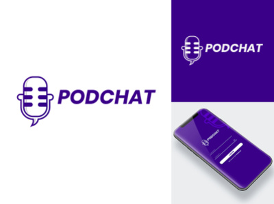 Podchat brand design brand identity branding branding design design flat logo logo 2d logo design podcast podcast logo podcasting podcasts