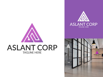 Aslant Corp brand design brand identity branding branding design design flat logo logo design