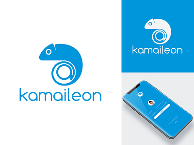 Kamaileon brand design brand identity branding branding design chameleon design flat logo logo design mail