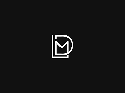 "LDM" Logo Design Idea art black brand and identity branding design flat icon ldm line lmd logo simple vector