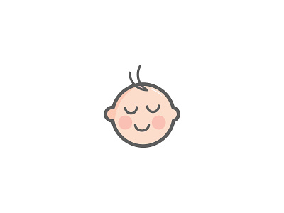 Sleeping Baby Face Vector