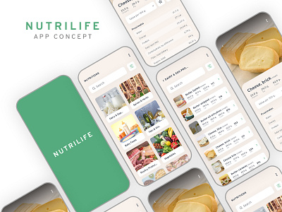 Nutrition App Redesign app apple application design minimal mobile app mobile ui ui uidesigner ux