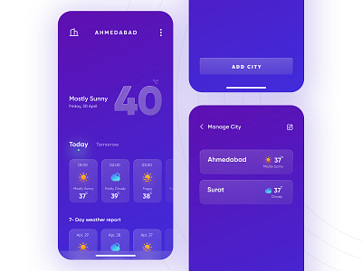 Weather App UI Concept