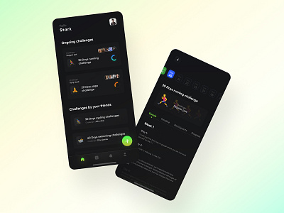 Challenge app concept to improve self