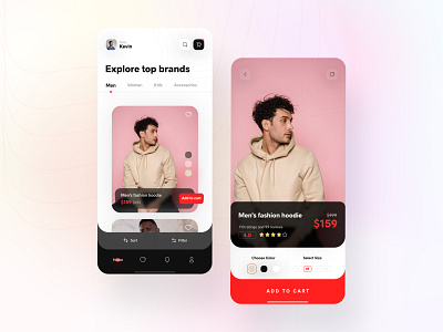 Clothing App Concept application clothing ecommerce app minimal mobile app mobile ui ui uidesigner uiux