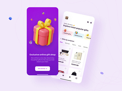 Gift shop app UI concept appconcept appdesign application minimal mobile
