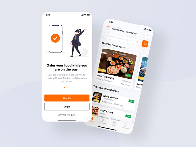 Food ordering app concept appconcept appdesign food foodordering homescreen minimal mobileapp onboarding ui uidesigner ux