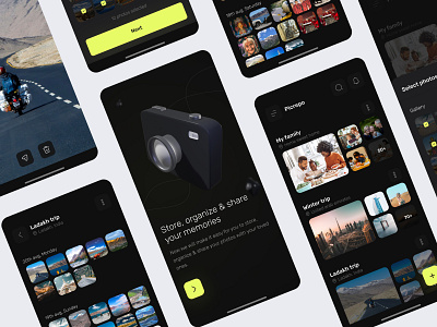 Photo storage and organizer app concept