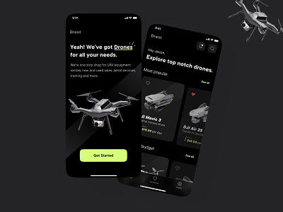 Drone rental app ui Concept application drone figma home inspiration mobile mobileapp onboarding ui uidesign uiux ux