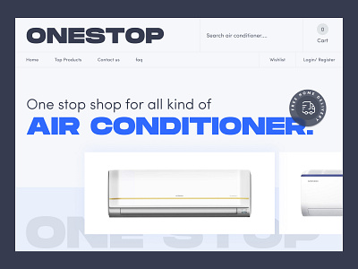 Webhero concept for ac shop airconditioner figma hero landingpage minimal saas ui uidesign uxdesign webhero website