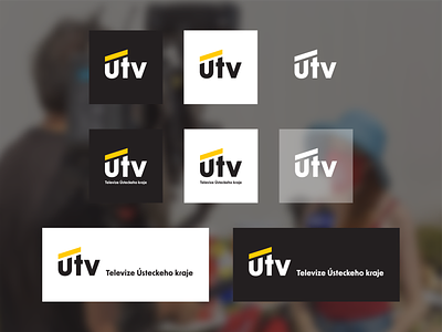 útv - Televize Ústeckého kraje branding design flat icon illustration logo vector