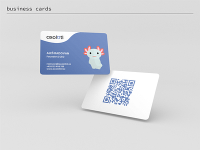 axolotl - foundation business cards branding business card business cards card design flat illustration vector