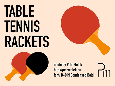 Table Tennis Rackets design flat icon illustration logo vector