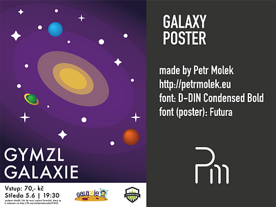 Galaxy Poster design flat galaxy illustration poster vector