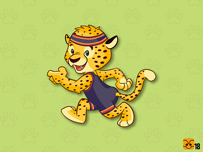 Cheetah Cub branding cartoon illustration character design cheetah children art digital doodle illustration