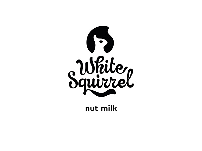 White Squirrel bishkek branding logo logotype milk nut