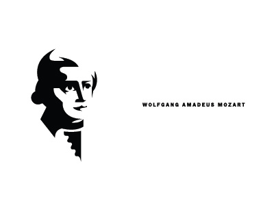 WOLFGANG AMADEUS MOZART classic logo music