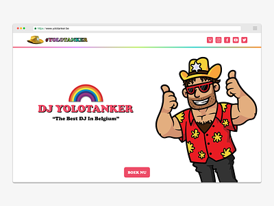 DJ Yolotanker landing page digital design djs landing page pandapanda uidesign webdesign website yolo yolotanker