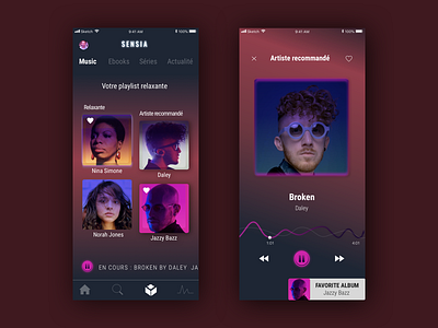 Playlist Music app artist colorful colors interactiondesign music music app playlist ui design visual design