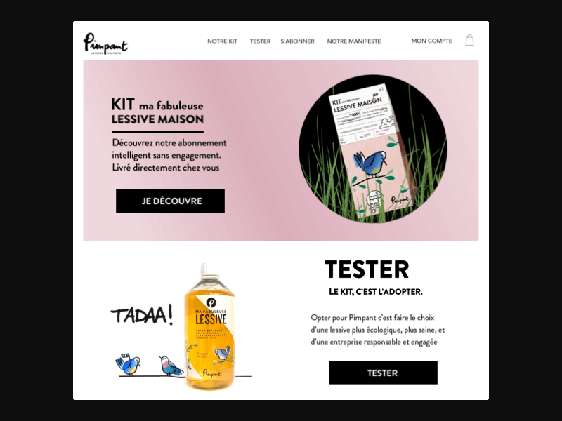 Animated Landing page animated invision principle ecological soap laundry animation ecommerce design ecommerce colors visual design interactiondesign