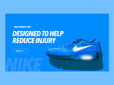 NIKE Banner branding design illustration layoutdesign typography ui