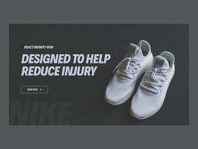 NIKE Web Banner banner design design promotional design typography ui ux web banner design