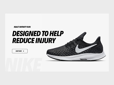 NIKE Banner banner design branding design layoutdesign promotional banner typography ui ux vector webdesign