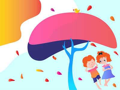 Weekend character chill couple graphicdesign illustration vector