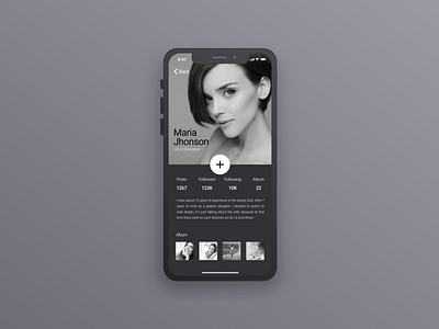 Daily UI Design Challenge #005 - mobile profile