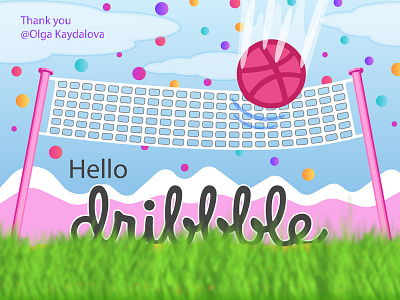 Hello Dribbble! dibbble hello dribbble thanks thanks for invite