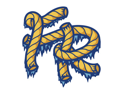 Frozen Rope Lettermark branding frozen ice letter logo mark rope sports