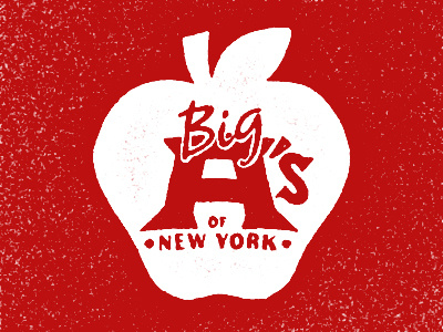 Big A's of New York apple baseball logo new york sports typography