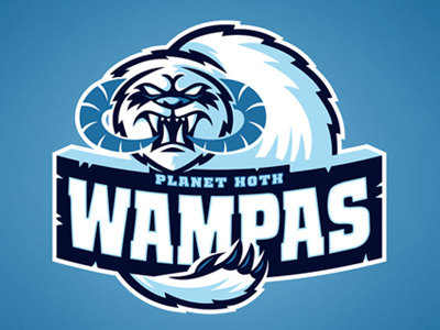 Planet Hoth Wampas brand design hoth logo planet sci fi space sports star wars wampas