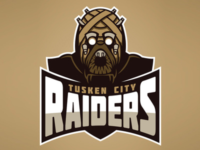 Tusken City Raiders brand design logo raiders sci fi sports star wars tusken