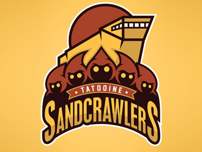Tatooine Sandcrawlers brand design jawas logo sand sandcrawler sci fi sports star wars
