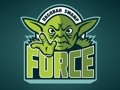 Dagobah Swamp Force brand design jedi logo sci fi sports star wars yoda