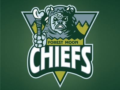 Forest Moon Chiefs brand chiefs design ewoks logo sci fi sports star wars