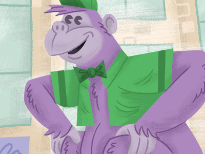 The Great Grape Ape ape cartoons digital art dog gorilla hanna barbera illustration photoshop purple