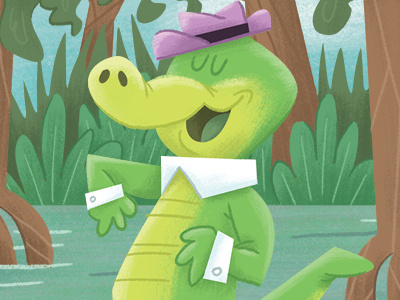 Wally Gator aligator cartoons digital art hanna barbera illustration photoshop