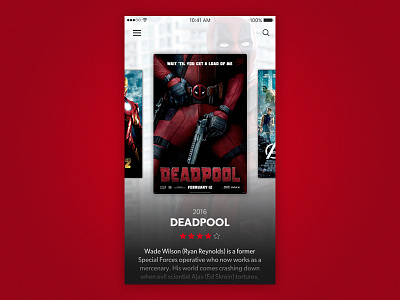 Daily UI #025 carousel challenge dailyui ios mobile movie ui