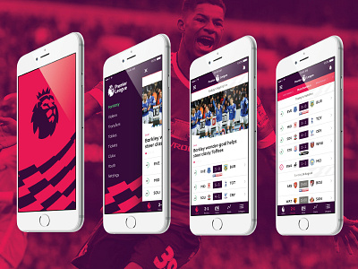 Premier League App app football ios iphone loading screen mobile mockup nav score sport ui